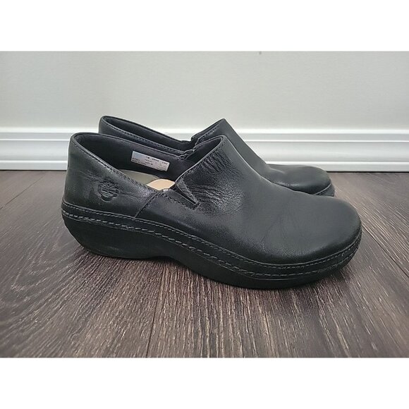 Timberland Pro Shoes Womens Size 7 M Newbury Non Slip Work Black Leather - Picture 1 of 7